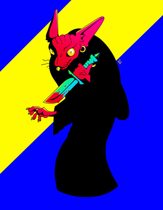 dripping crimson